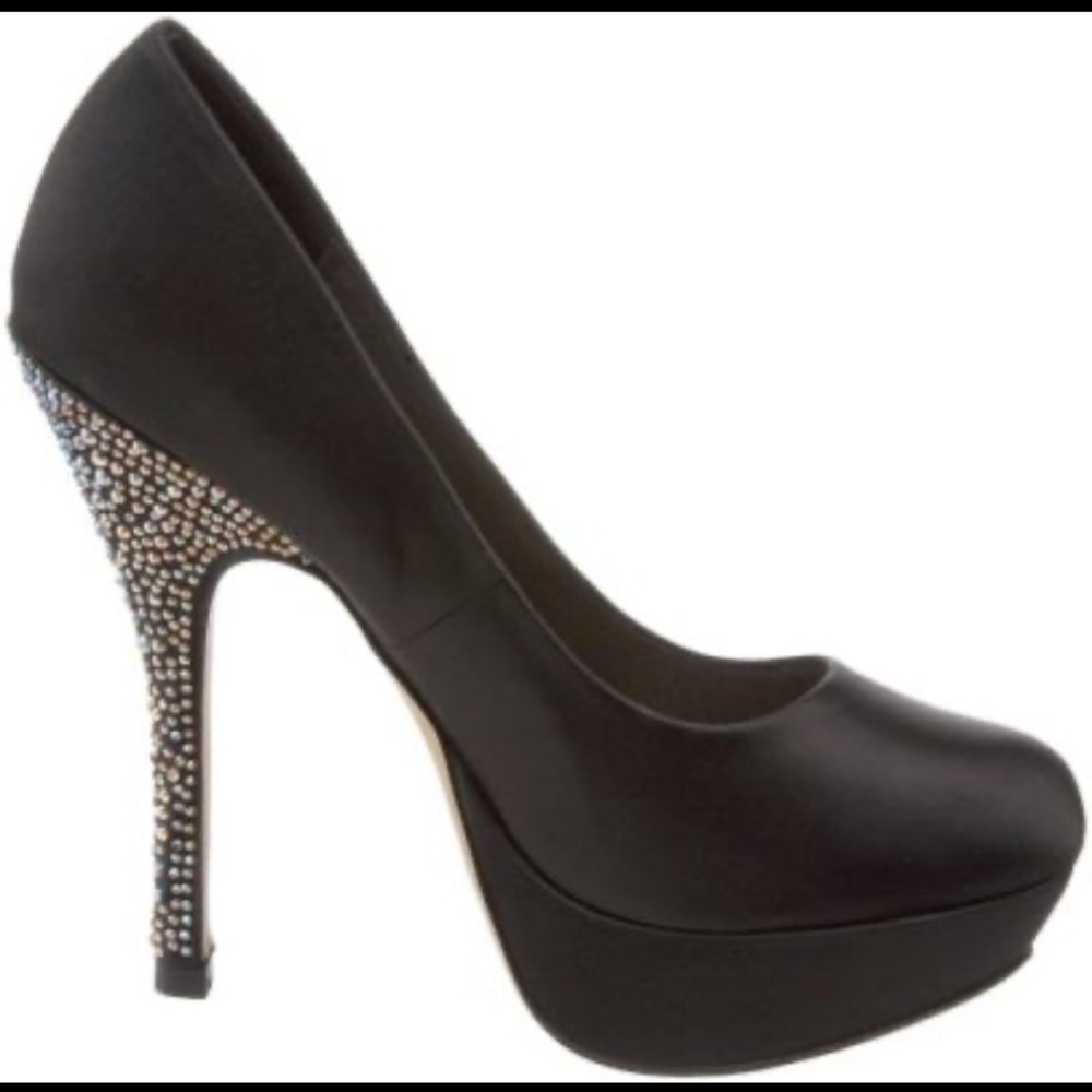 BNWT Steve Madden Partyy Satin & Rhinestone Heels